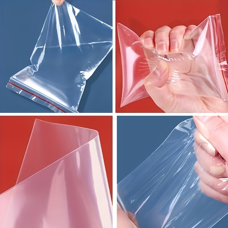 Plastic Zipper Bags Clear Poly Bag Resealable Zip Lock Bags - Temu