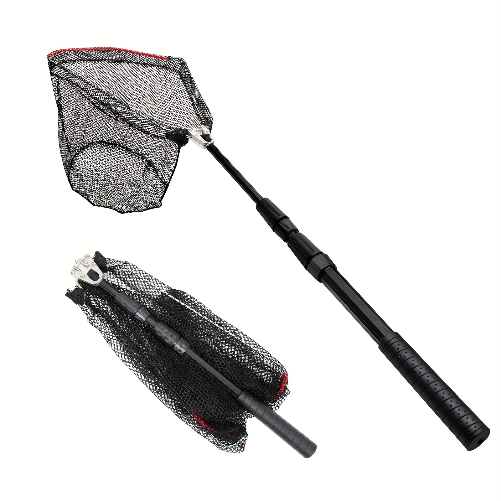 SAN LIKE Collapsible Telescopic Fishing Net with Sturdy Handle - Ideal for  Saltwater and Freshwater Fishing Tackle and Accessories
