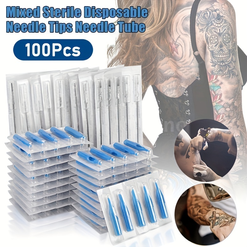 50PCS/box Disposable Sterile Tattoo Needles 0.35MM Round Liner Stick and  Poke Needles Supply for Tattoo Machine Pen RL - AliExpress