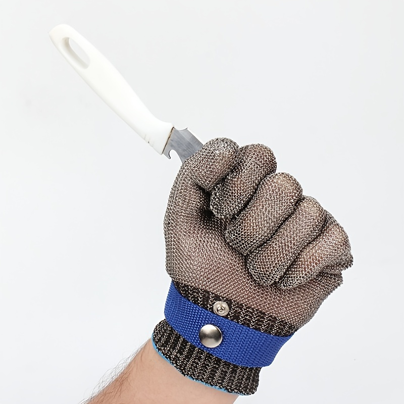 Guantes de metal, guantes a prueba de cortes, guantes protectores a prueba  de cortes, guantes de carnicero para cortar carne y cortar carne (tamaño