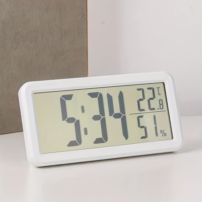 Reloj despertador digital para dormitorio, viajes, 2 pilas AA,  funcionamiento simple, pantalla grande de 1 pulgada, atenuador automático  de luz