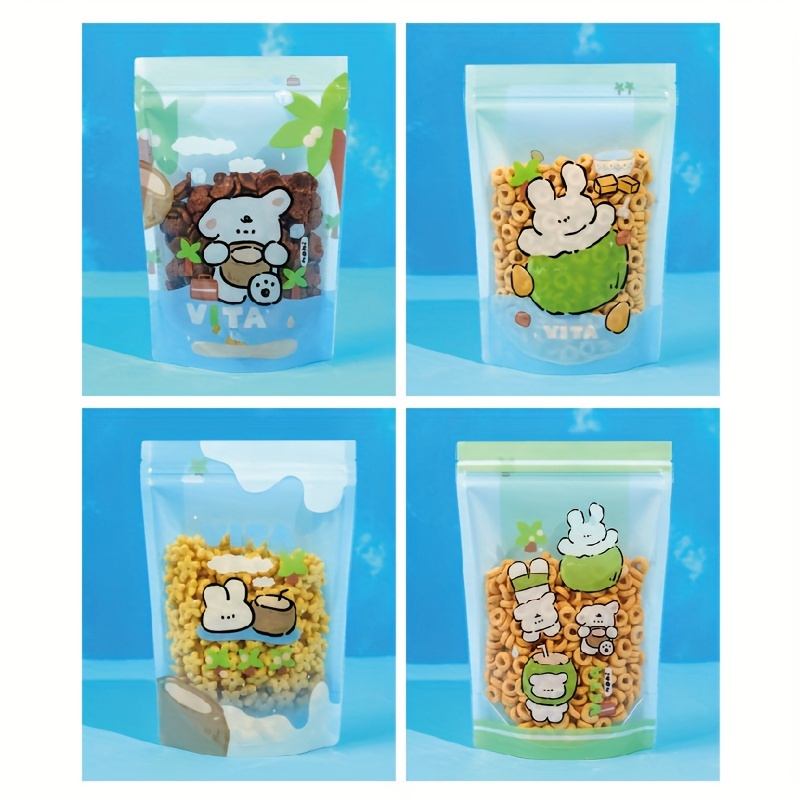 Food Storage Bags, Cute Cartoon Food Packaging Bag, Reusable Candy