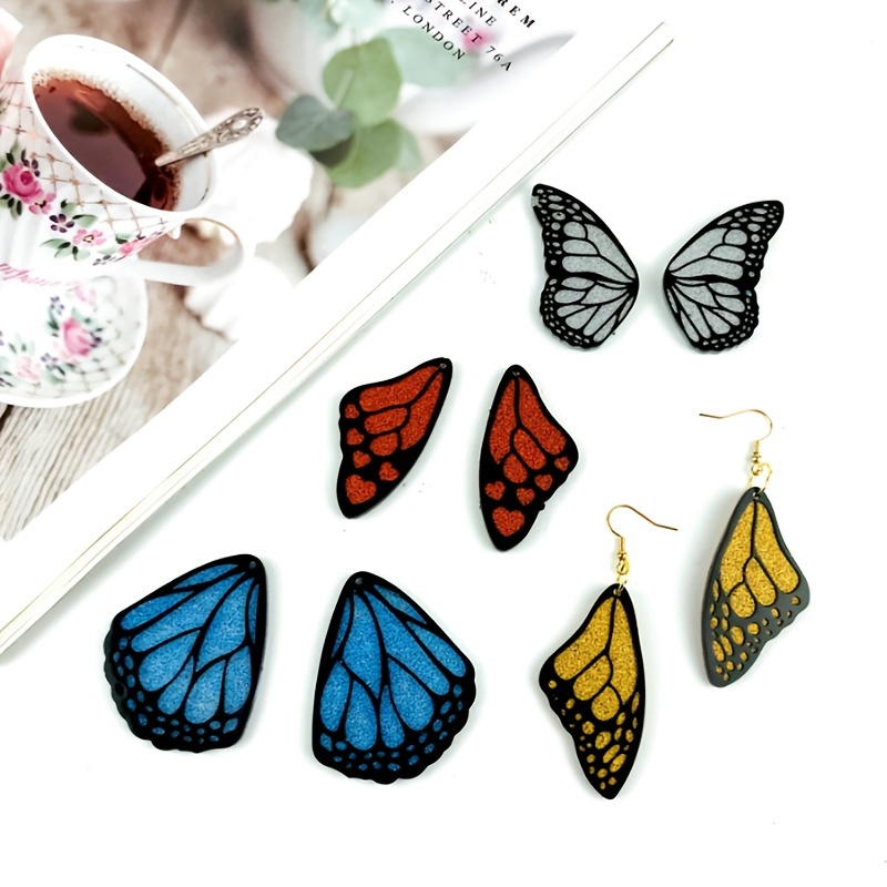 Polymer Clay Resin Mold - 3 butterfly variety small for slabs earrings