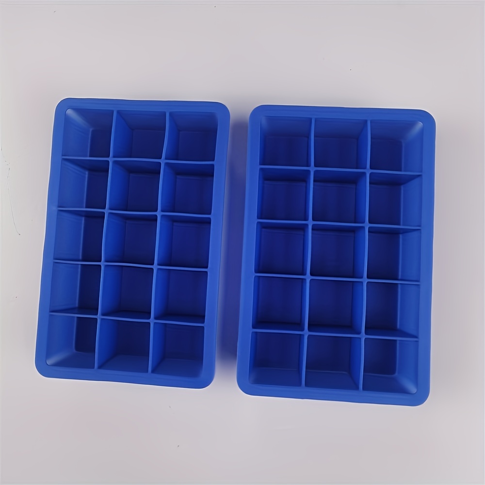 Reusable Ice Cube Trays 15 Flexible Silicone Molds W/ - Temu