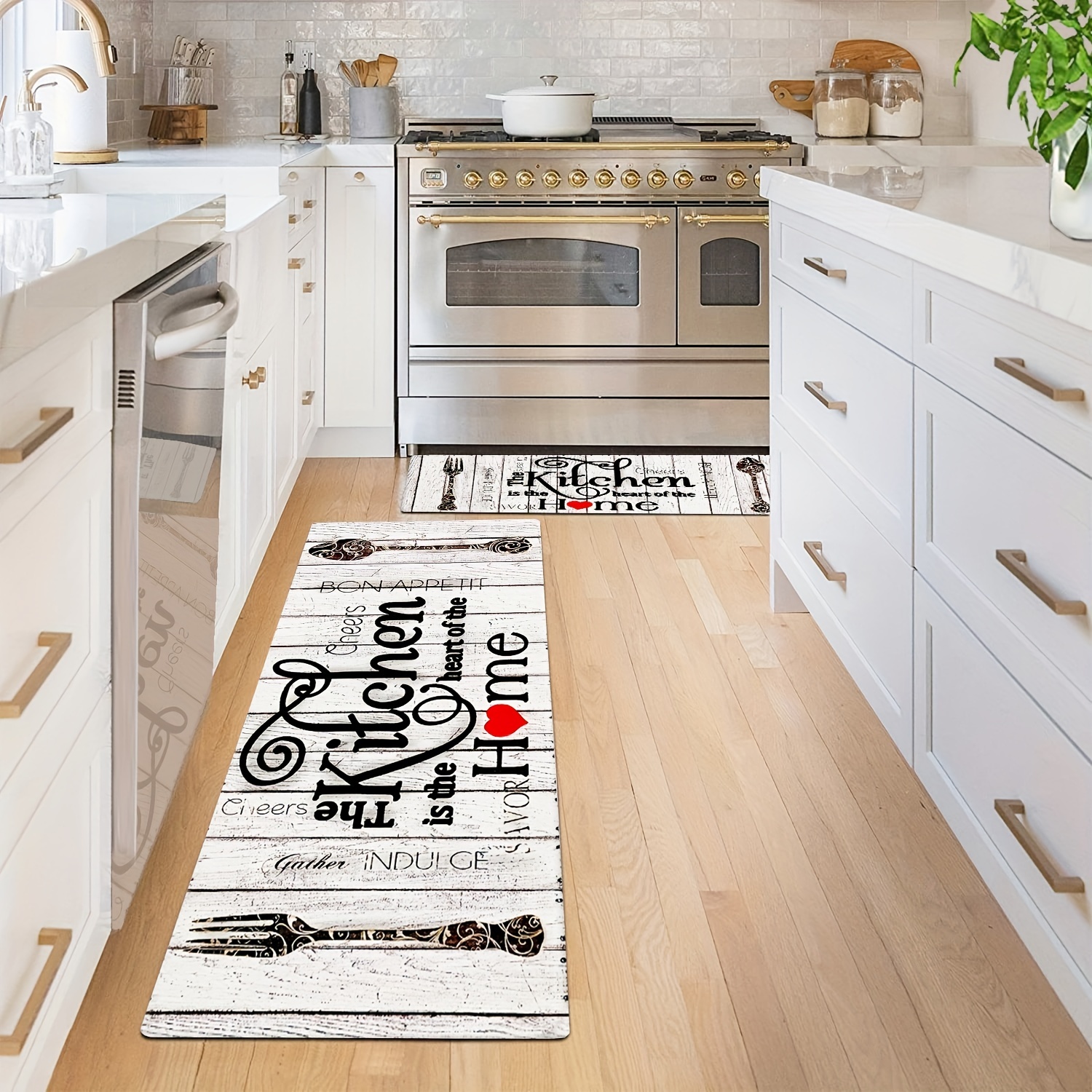 Anti Fatigue Kitchen Mat, Farmhouse Kitchen Rugs Non Skid Washable