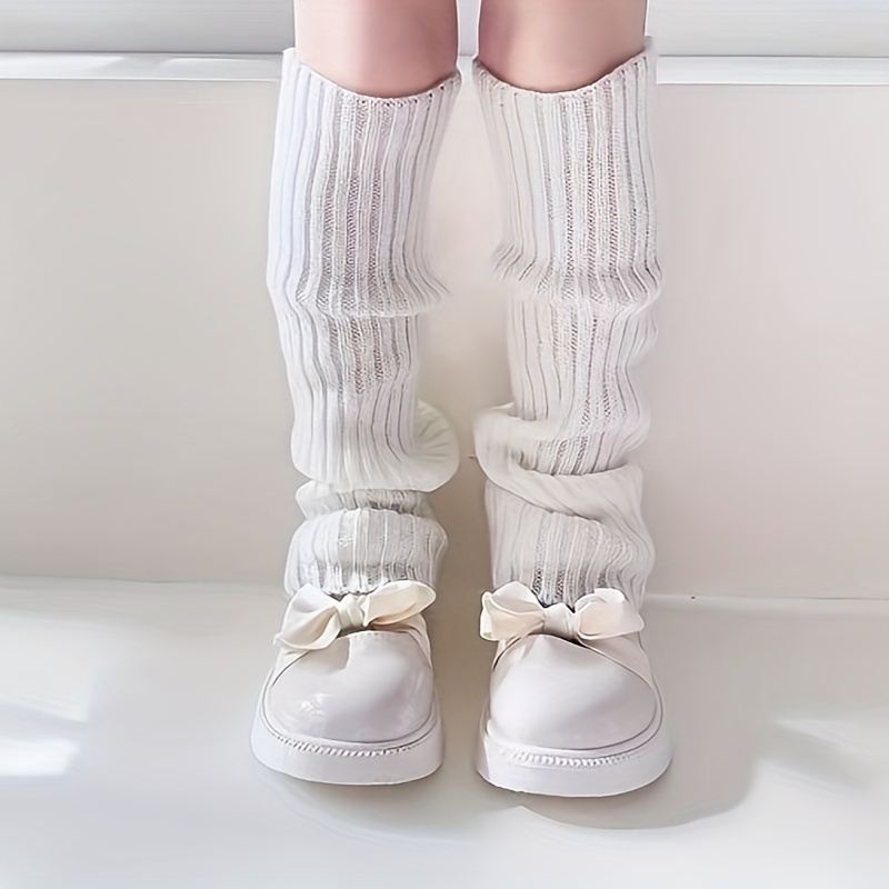 A Pair Teenager's Loose Footless Solid Leg Warmer Comfy - Temu