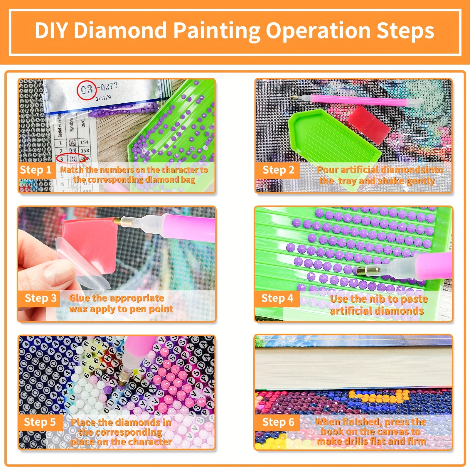 3 Pack 3 Pack DIY Diamond Painting Kits for Adults,5D Large