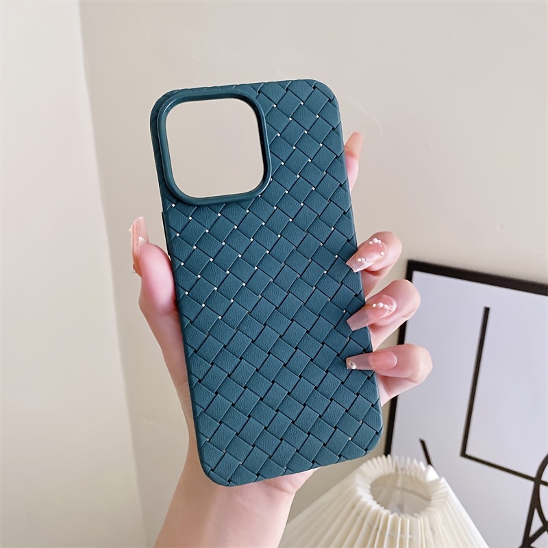 Luxury Weave Breathable Matte Silicone Grid Case for Apple iPhone