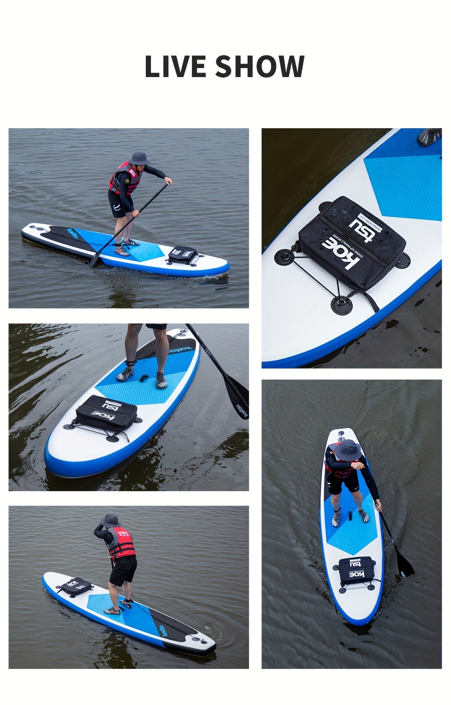 коетсу пaddle board cooler bag - велика ємність для зберігання sup з піднісним дизайном, гладким блискавкою та ручкою для перенесення для спорту на серфінгу та педдлінгу, аксесуар для sup | сучасна сумка для sup | фініш Опис товару 5