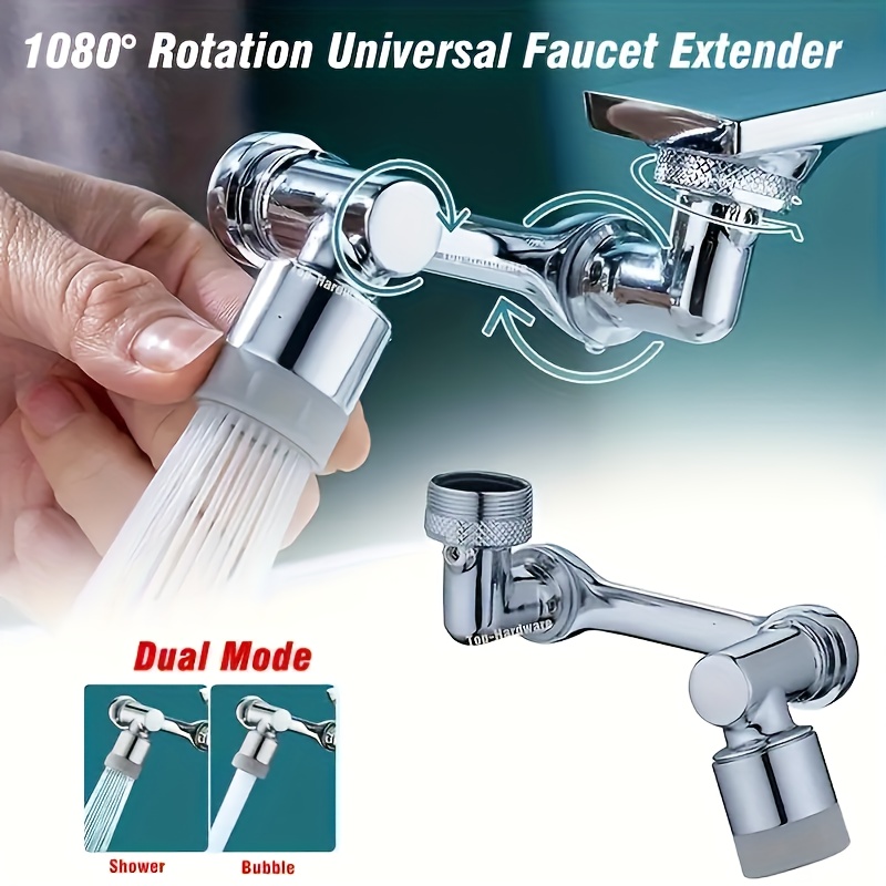 Rallonge de robinet universelle rotative à 1080 °, bras robotique