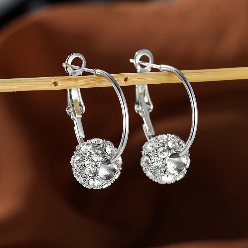 Colorful Rhinestone Round Earrings