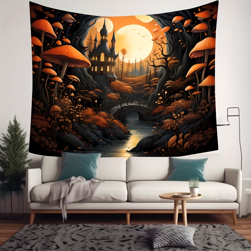 Forest Tapestry Polyester Tapestry Wall Hanging For Living - Temu