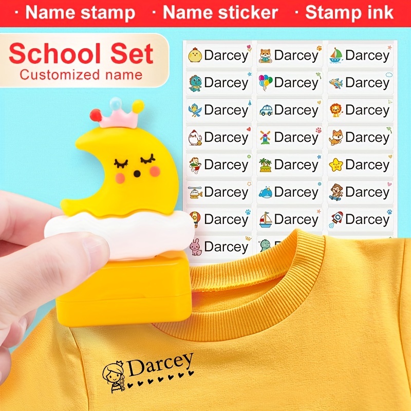 School Set custom Name Seals Stamp And Transparent Name - Temu
