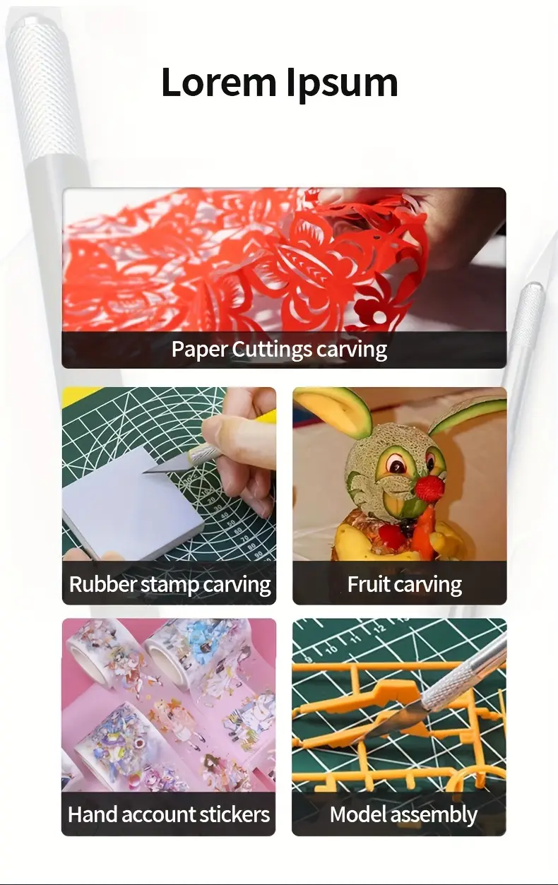 13 carving knife pen art seal cutting manual combination paper non slip gadget diy precision repair tool details 6