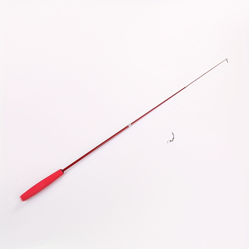 A Three-section Extendable Cat Teaser Wand with 5 Replaceable for CATERPILLAR Heads, a Set of Interactive Cat Toys for Play