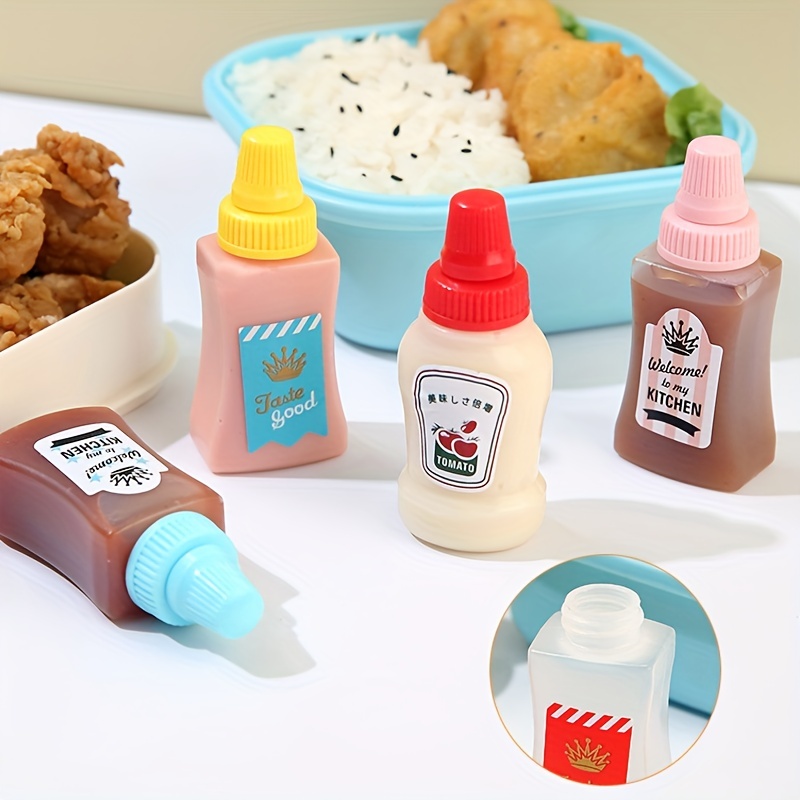 New Mini Sauce Bottles Colorful Squeeze Bottle Pretty Bento Box