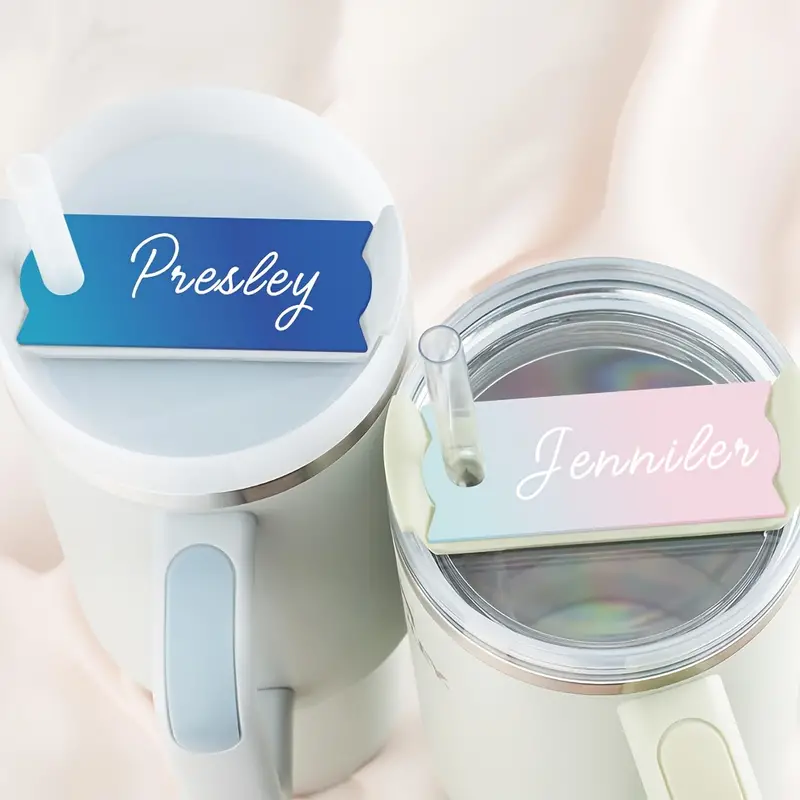 Tumbler Name Plates Colorful Custom Name Tag For Stanley H2.0 20