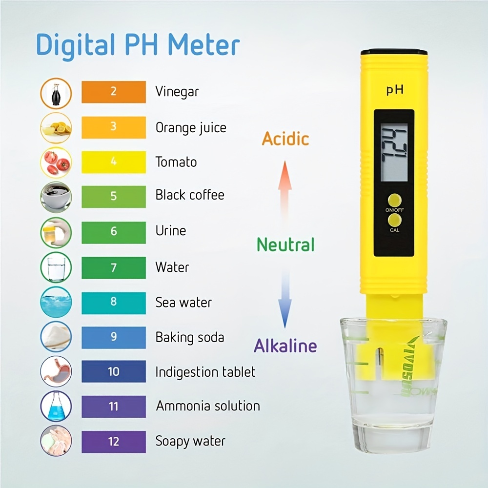 2 Uds Medidor Tds Probador Agua Digital 0 0 14 0 Medidor Ph - Temu