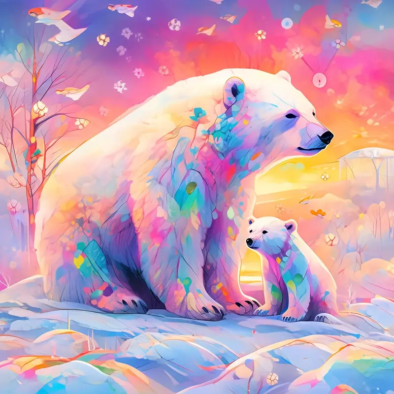 Diy Two Polar Bears Picture Diamond Painting Kit 5d Full - Temu