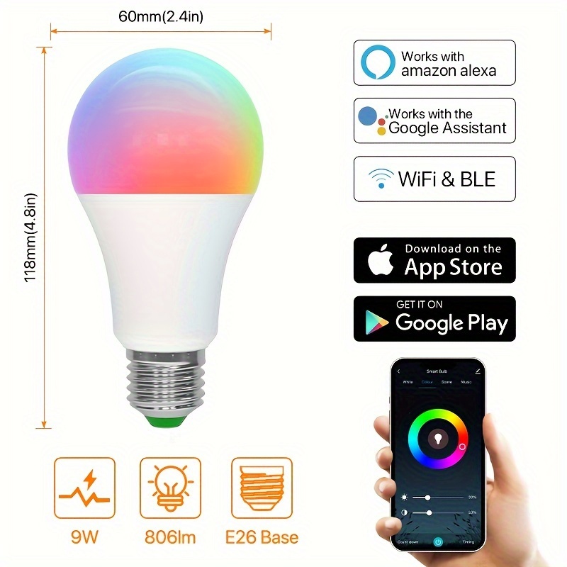 Find the best price on Philips Hue White 806lm 2700K E27 9W 2-pack