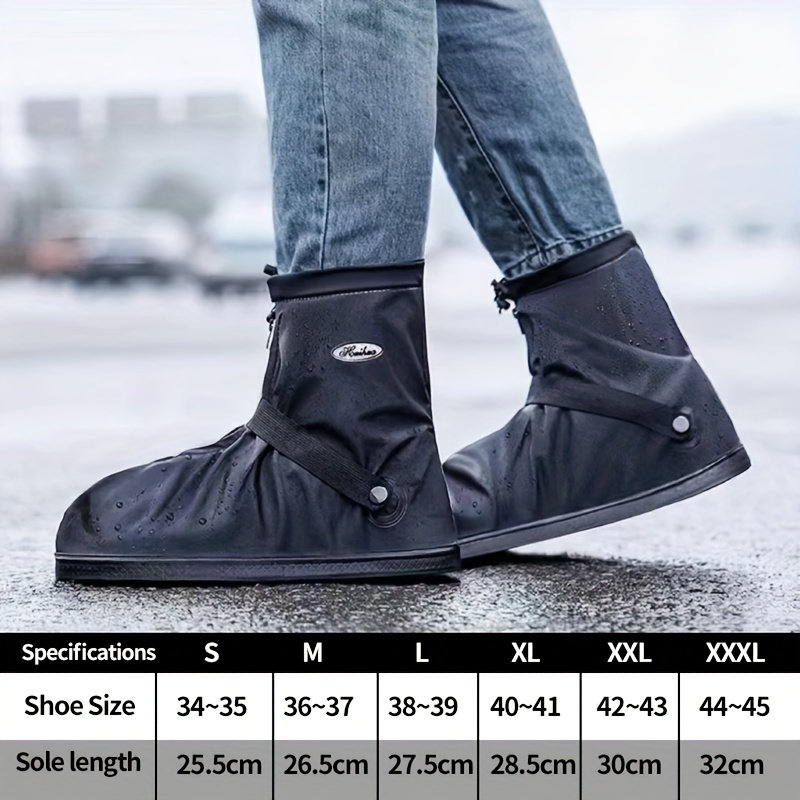 Couvre-chaussures unisexe en Silicone, imperméable, réutilisable,  antidérapant, contre la pluie - Bleu
