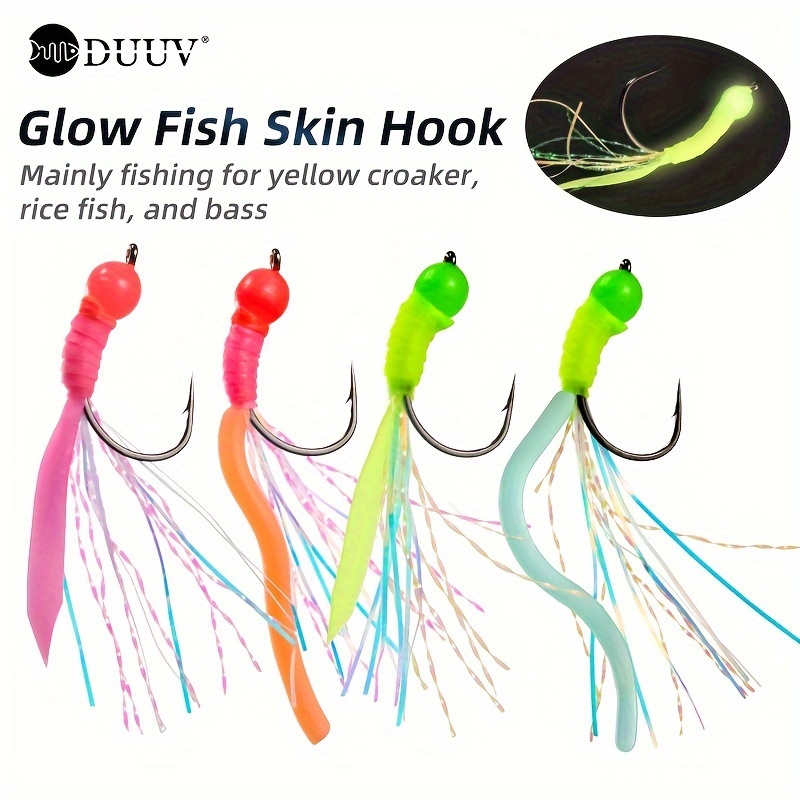 10pcs Luminous Soft Fishing Lures - Bionic Bait With Hook - 0.9g/0.6g -  Perfect Tackle for Anglers!