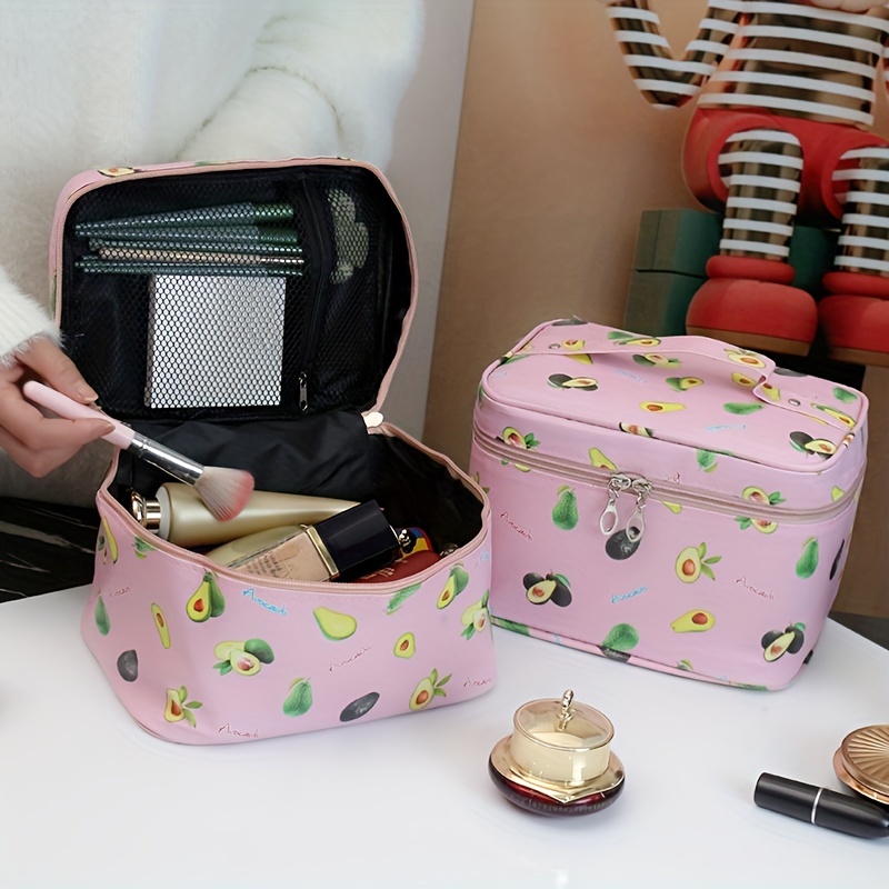Checkered Makeup Bag, 2Pcs Travel Cosmetic Bags - Portable