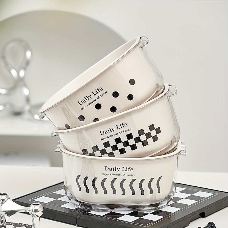 Colander Basket Double Layer Drain Basket Plastic Strainer - Temu