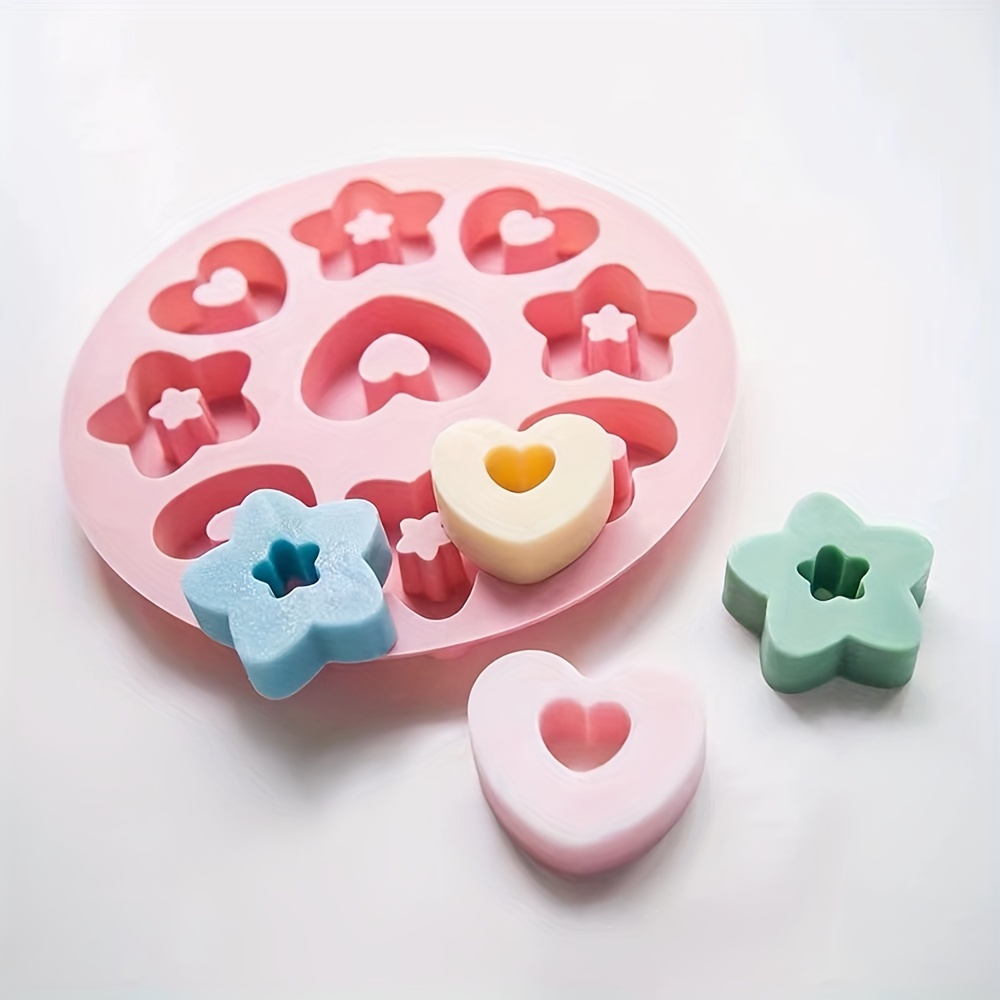 Chocolate Mold 3d Plastic Mold Heart Star Shaped Candy Mold - Temu