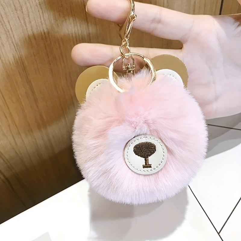 Mink Bling Teddy Bear Keychain