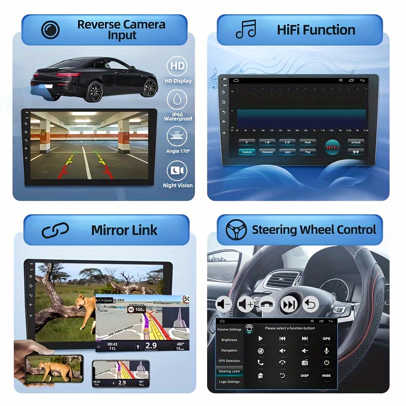 Pantalla Táctil Automática Gps 2 Din Player Car Video Radio Para