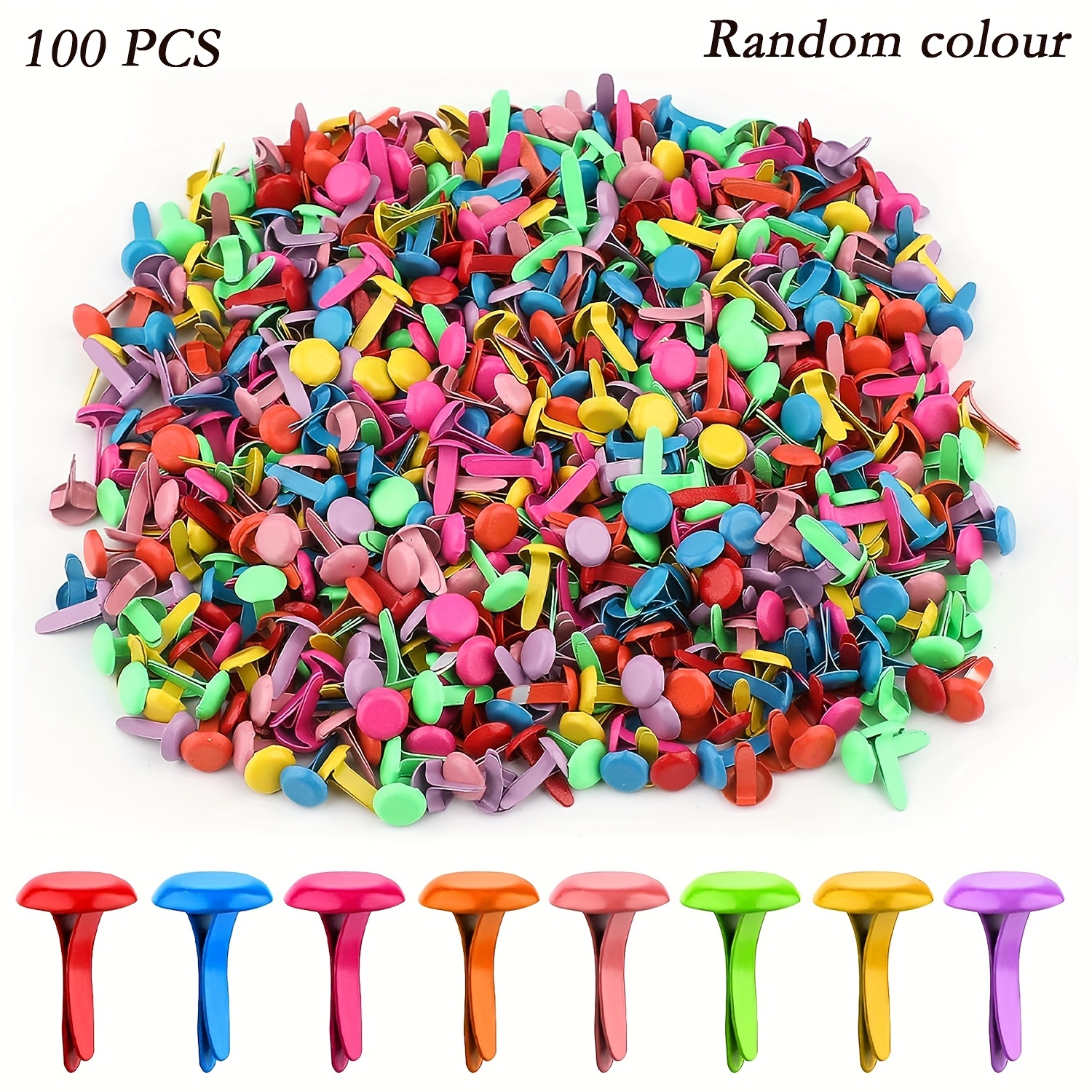500pcs Split Pins Pastel Metal Brad Fasteners Mini Brads for Crafting  Scrapbooking Craft & Card Making Stamping Assorted Gold, Multicolour 