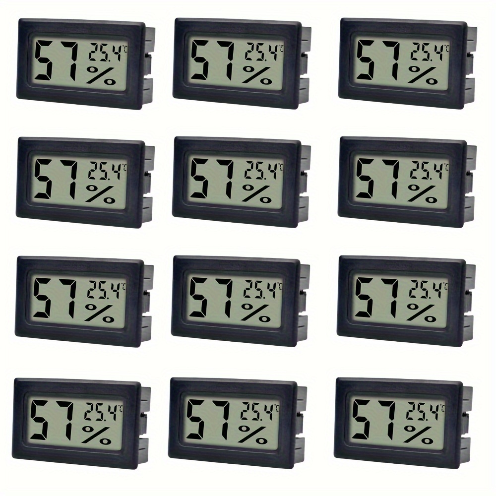 thumbnail image 2 of 6-Pack Mini Hygrometer Indoor Humidity Meter, Mini Digital Thermometer Humidity Meter Gauge Sensor Monitor Fahrenheit (℉) For Humidifiers Dehumidifiers Humidors Reptile Thermostat Jars Reptile Fridge 2 of 12