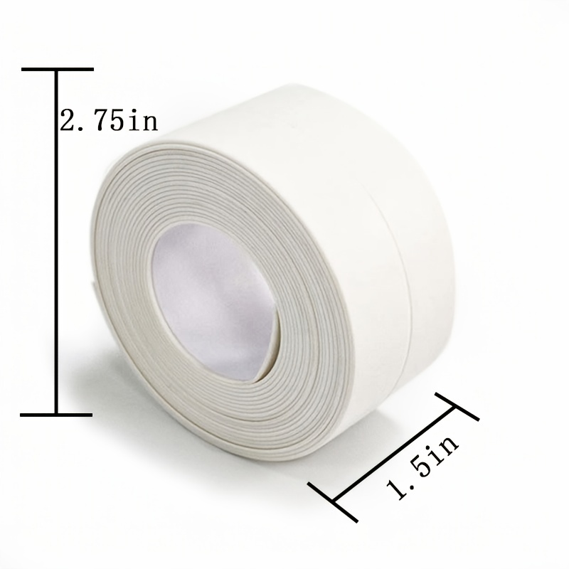 2 rollos de cinta selladora autoadhesiva impermeable, cinta selladora  autoadhesiva de PVC para pared, ducha, inodoro, cocina, baño (blanco),  burlete JM
