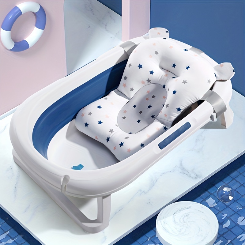 Asiento de baño para bebé Alfombrilla de soporte Plegable Para bañera de  bebé Almohadilla y silla almohada de bañera para recién nacidos Bebé  Antideslizante Suave Confort Cojín corporal