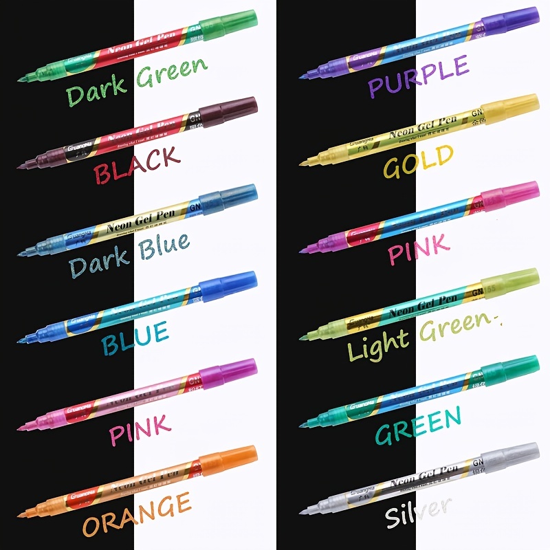 Masters Touch, Neon Premium Gel Pen Set, 1 Each of 12 Colors, Mardel