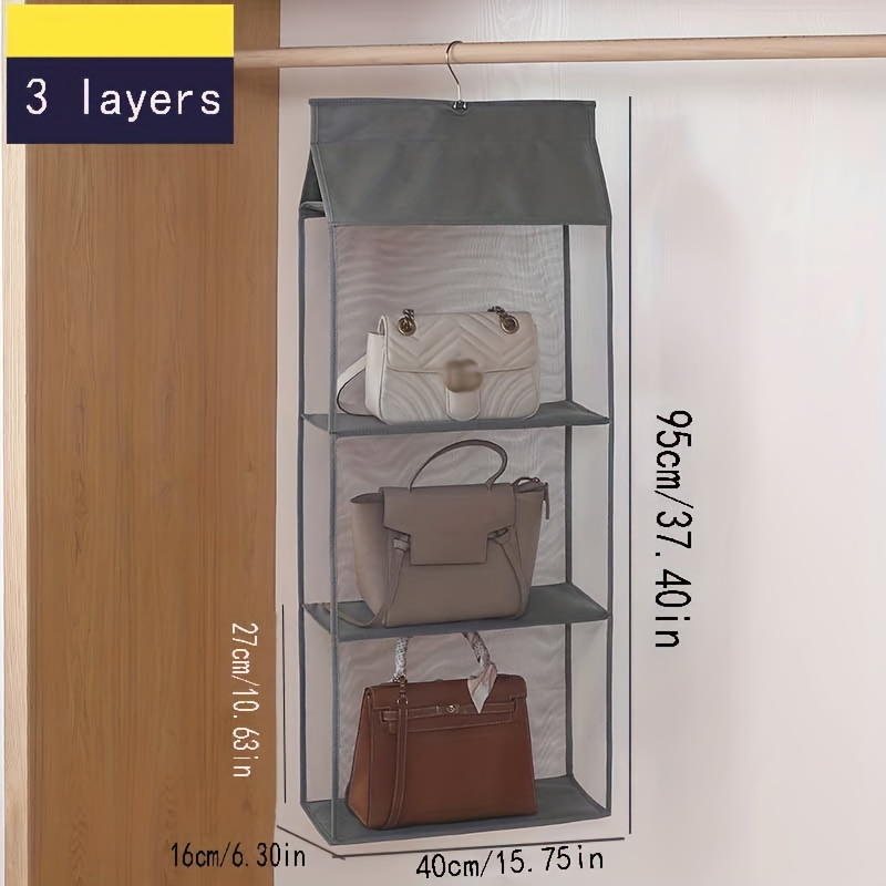 8 Pockets Hanging Bag Organizer Closet Wardrobe Storage - Temu