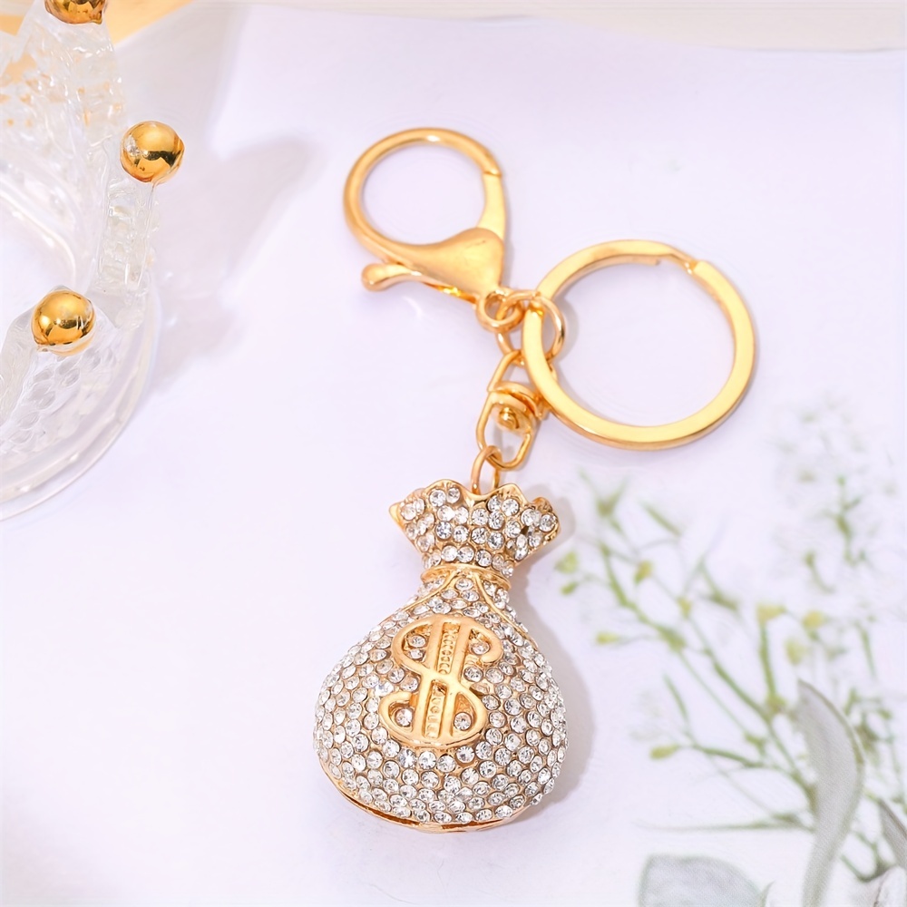 Good Luck Rhinestone Money Bag Keychain For Women And Girls - Cute Key Ring  Charm For Purse, Backpack, And Car Keys - Perfect Christmas Gift - Temu