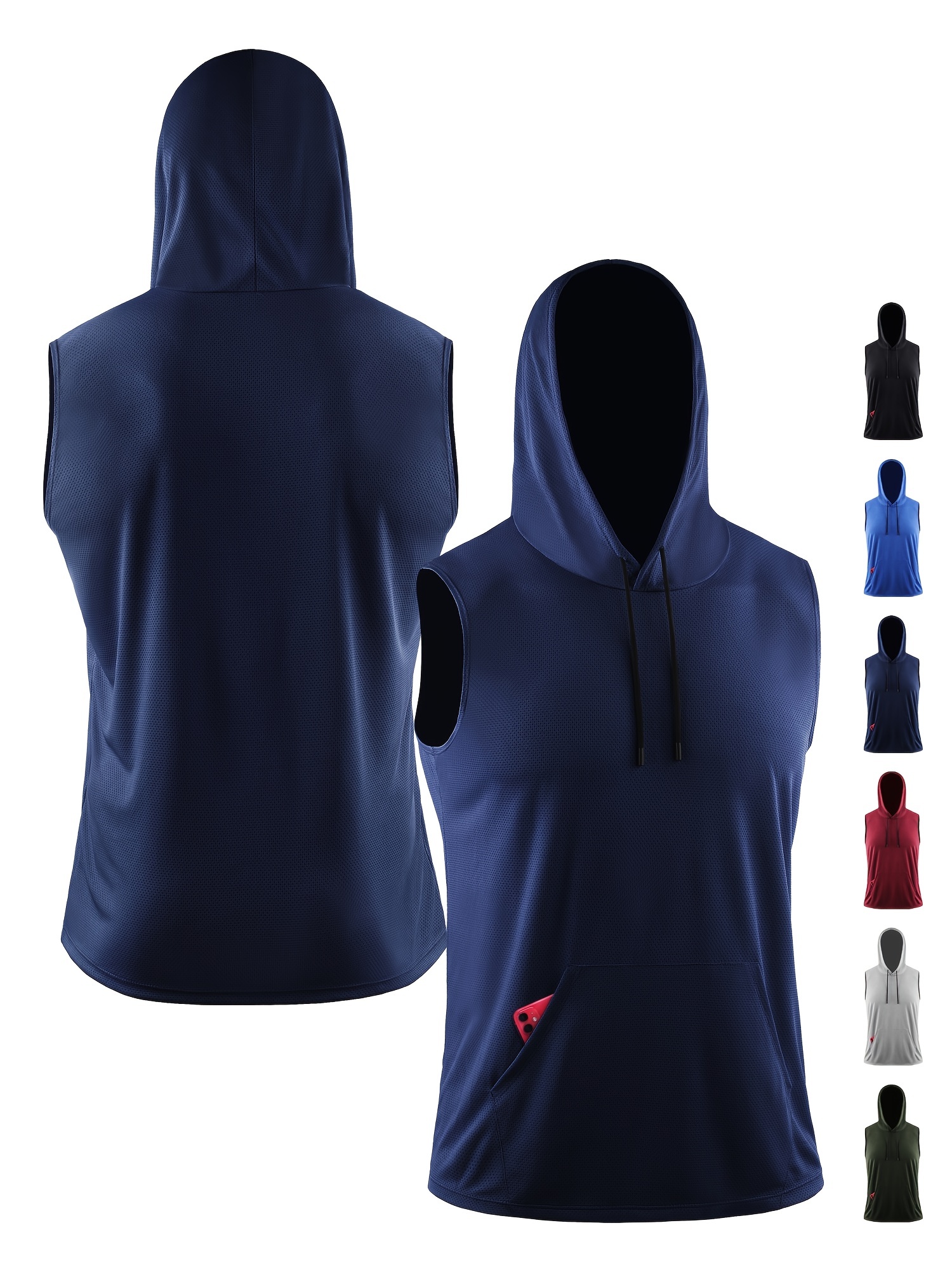 Buy Athletic Training Sleeveless Hoodie- Navy for Men Online @Best Price in  India: New Theory – New Theory