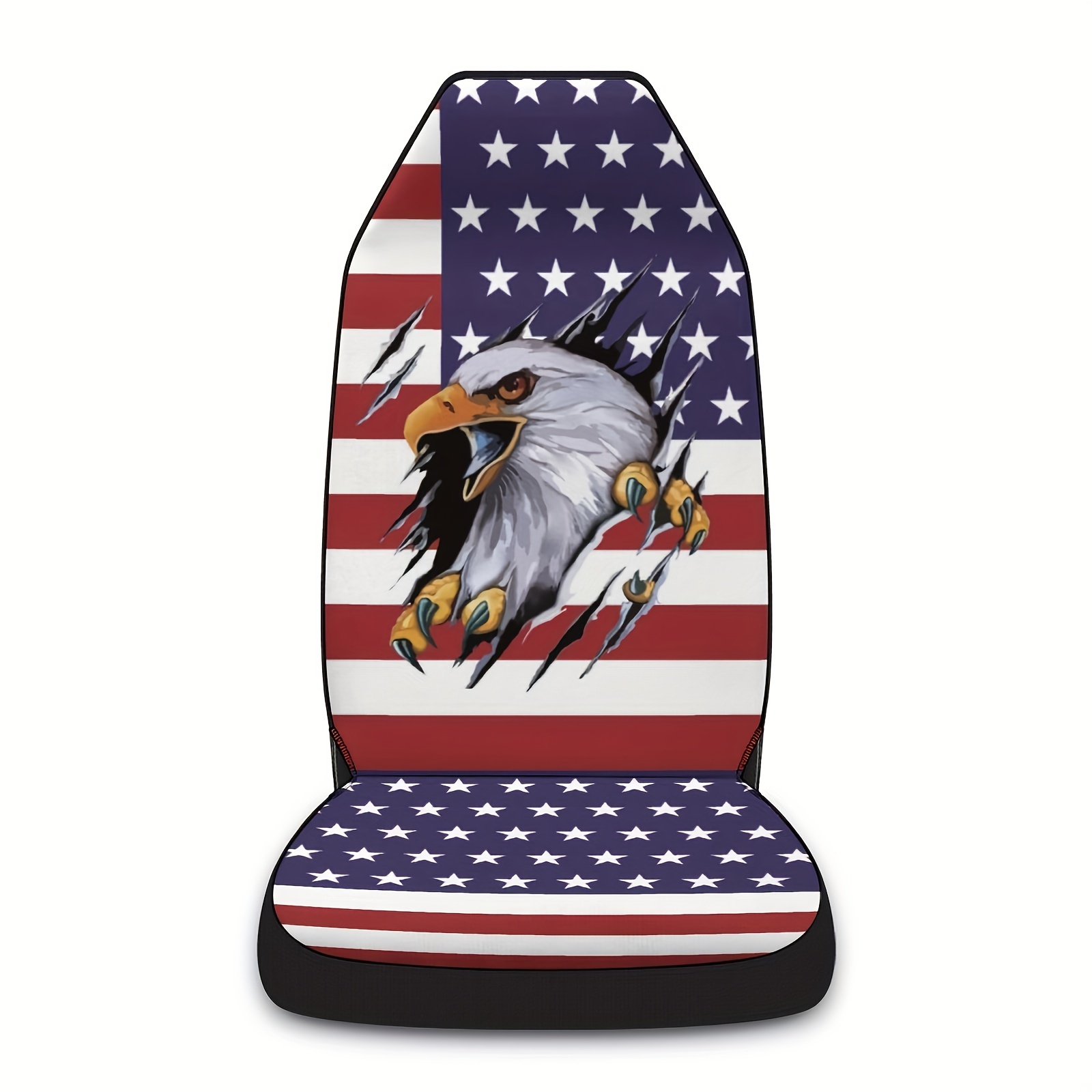 American Flag And Eagle Print Car Seat Covers Universal Fit - Temu