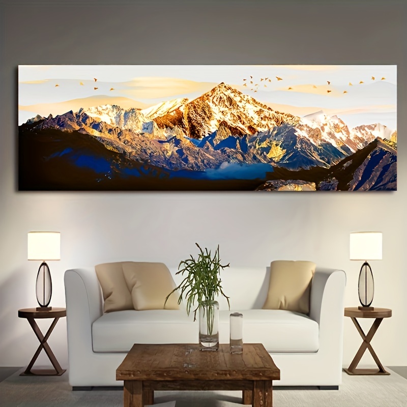 Quadri su tela Grandi dimensioni Paesaggio naturale Arte della parete  Pittura Soggiorno Ufficio Arredamento dell'hotel Lago di montagna Poster  Stampa 50x150 cm (20x59 pollici) Senza cornice : : Casa e cucina