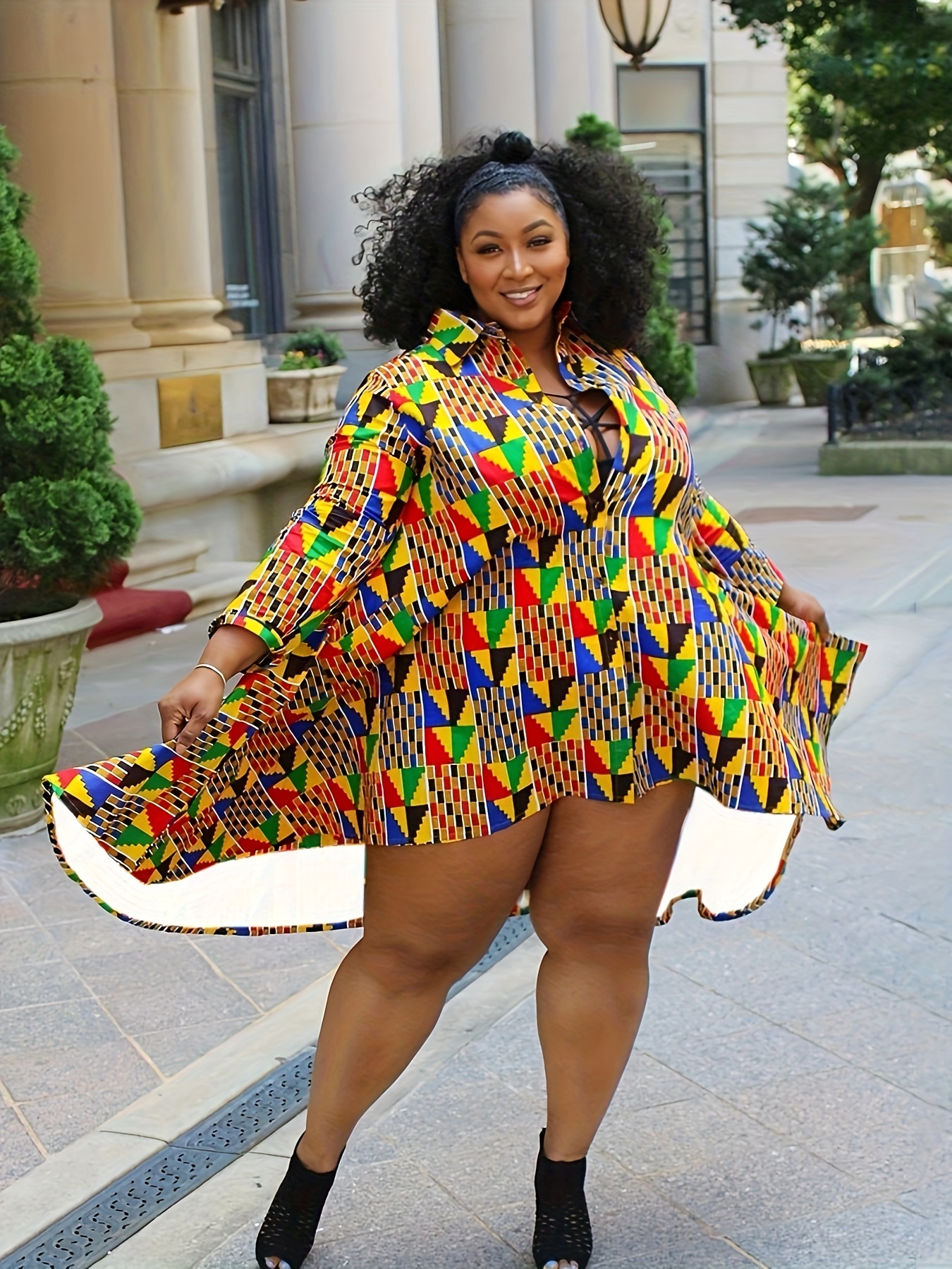 African Print Dresses Plus Size