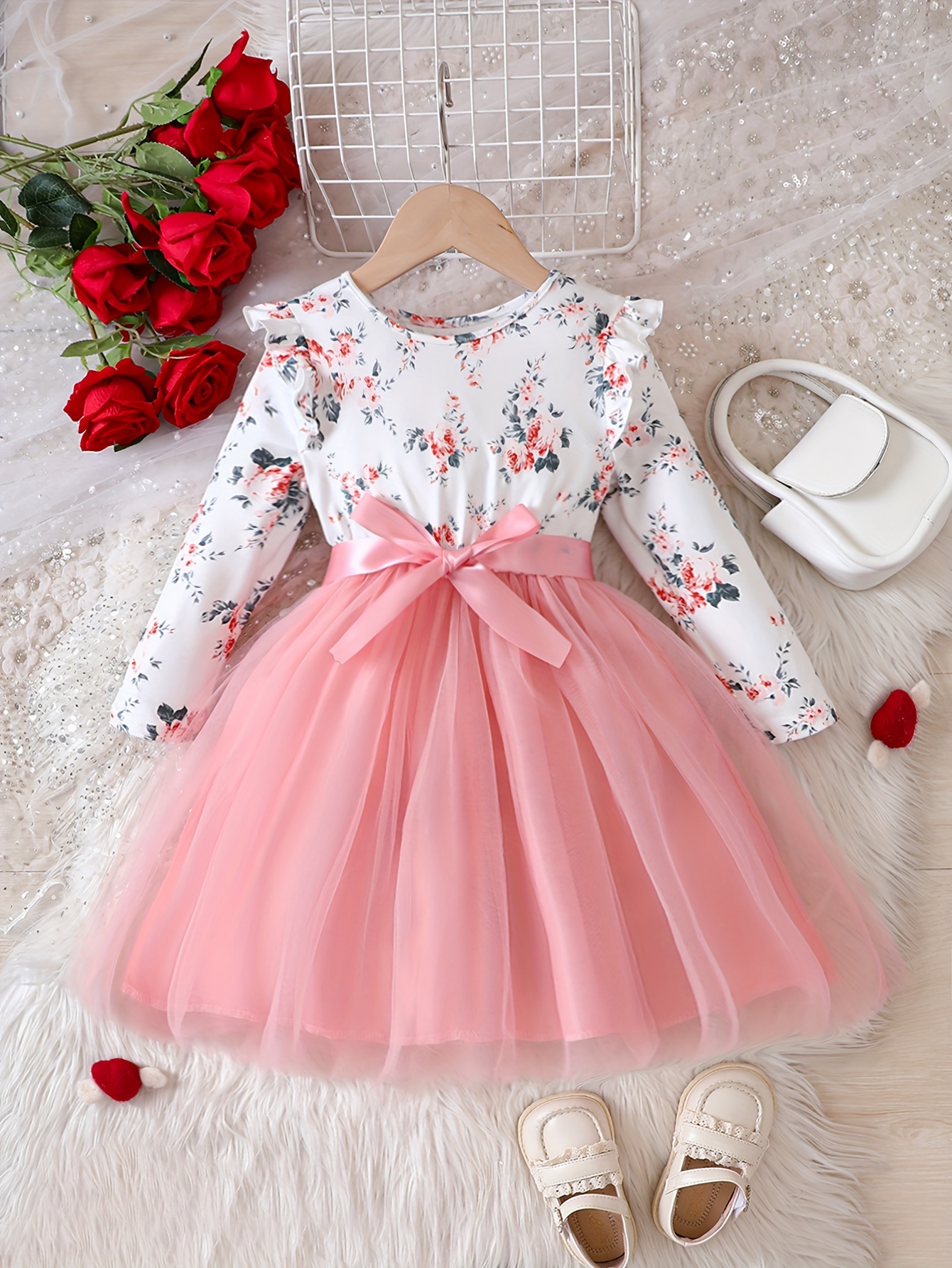 Children's Party Dress Long Sleeves