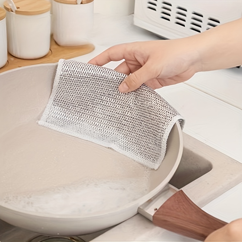 Metal Wire Cloth Daily Use Cleaning Cloth Mesh Non Stick Oil - Temu