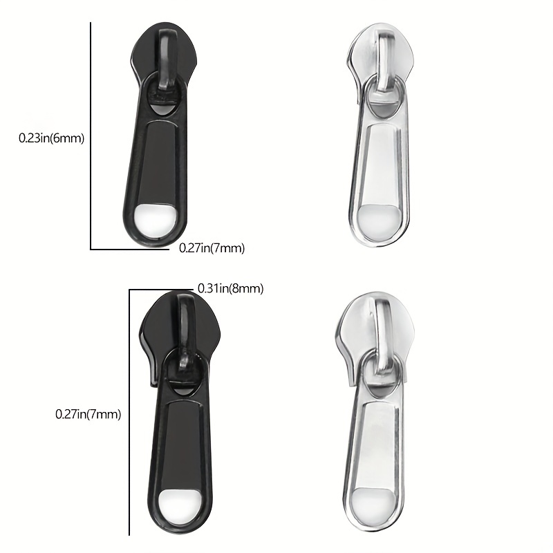 6Pcs Zipper Pull Tab Rustproof Detachable Colred Zipper Pull