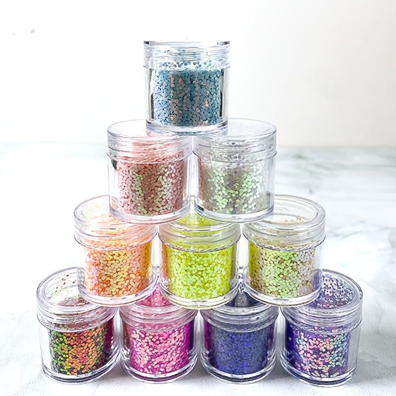 Holographic Chunky and Fine Glitter Mix, 20 Colors Craft Glitter for Resin,  Iridescent Nail Glitter, Cosmetic Eye Hair Face Body Glitter, Glitter