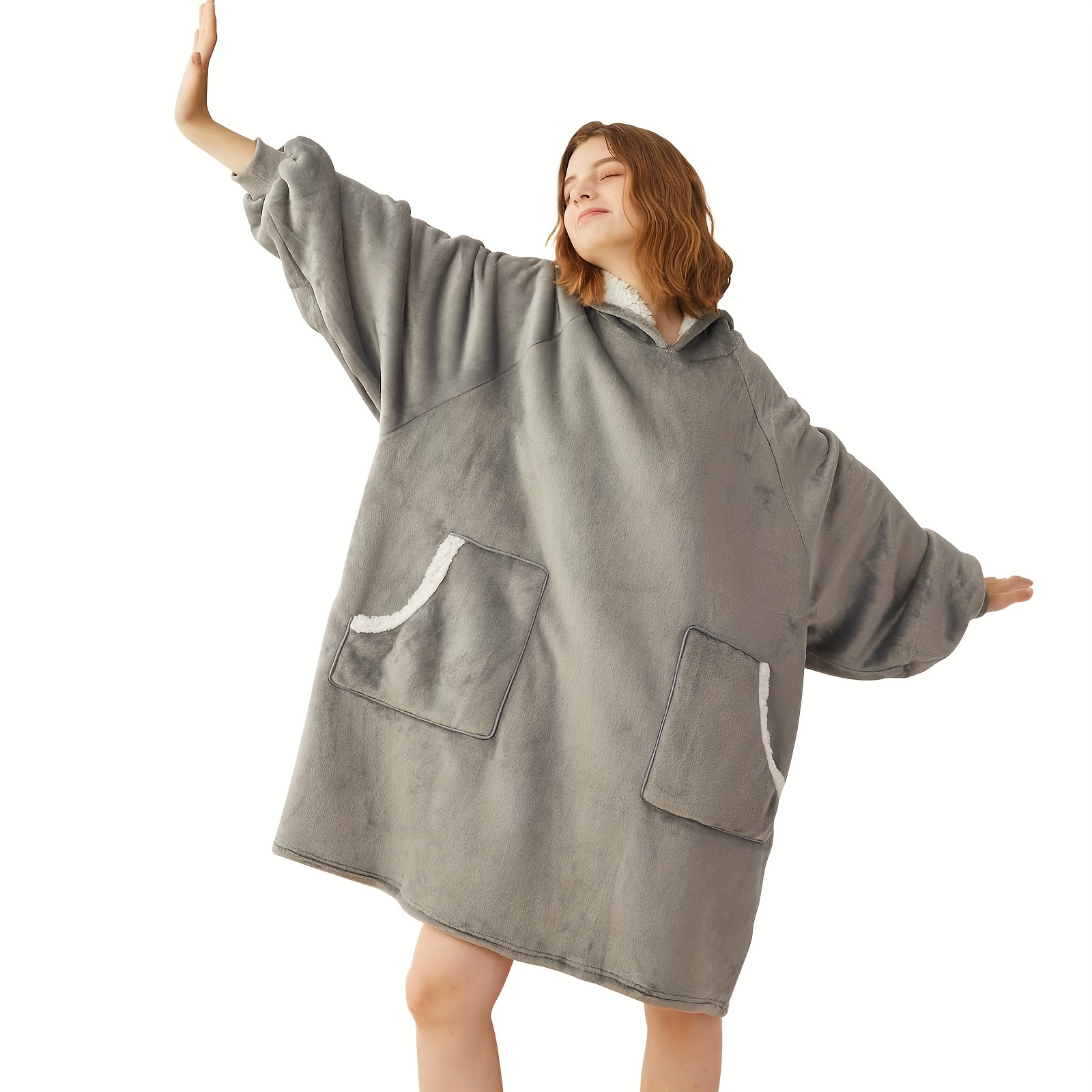 Oversized Wearable Blanket Hoodie - Temu Canada