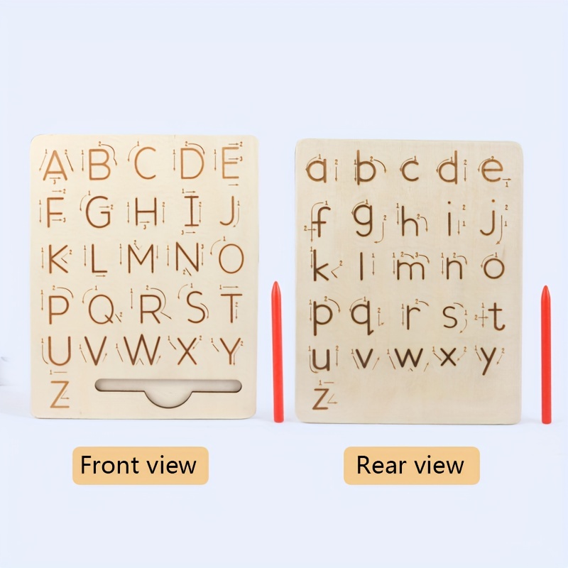 Wooded Double Sided Alphabet Tracing Board | Dilly Daya