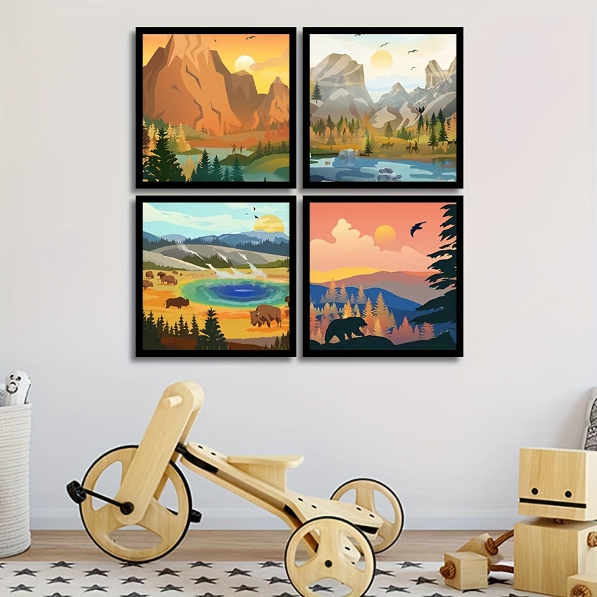 Landscape Painting Paint By Number For Adults - Temu