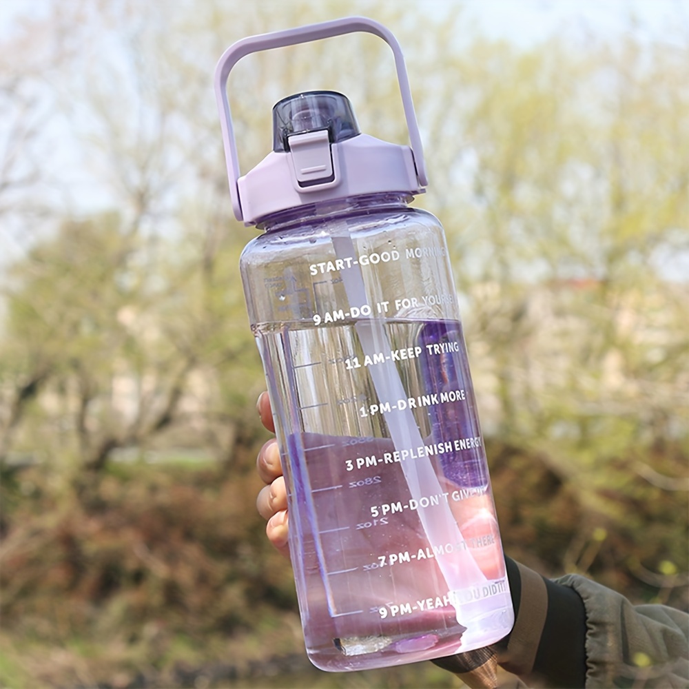 Airplane Travel Essential: Spill-proof Water Bottle With Straw - Temu